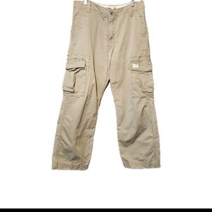 Levi's Cargo Pants Mens 34x30 Khaki Loose Straight 100% Cotton Utility Pockets